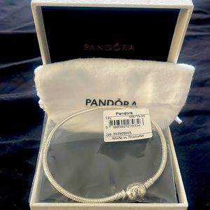 PANDORA sterling silver snake chain bracelet.